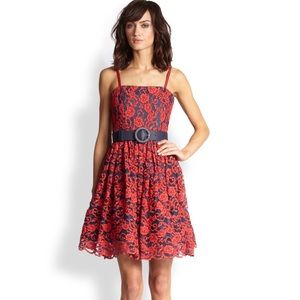 Alice & Olivia fit and flare lace dress